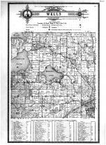 Wells, Wells Lake, Lake Mazaska, French Lake, Roberds Lake, Dunleys Lake, Rice County 1915